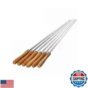 IMEEA Flat Skewers for Kabobs Stainless Steel Kebab Skewers for Grilling 16.5