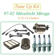 Tune Up For 97-02 Mitsubishi Mirage 1.8L4: Spark Plug WireSet Filters Cap Rotor (for: Mitsubishi)