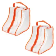 2pcs Tall Boots Storage Bag, Dust Proof Boots Carry Bag for Home Travel, Orange