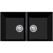 Oliveri Santorini Black Piccolo Double Bowl Undermount Sink