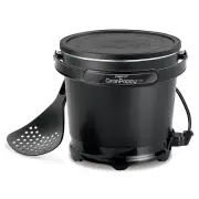 Electric Deep Fryer Non-Stick Surface with Snap-on Lid and Cool Touch Handle