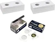 VIDAYA Coin Holders for Collectors, Quarter Coin Collection Supplies Cardboard Coin Case 2x2 Coin Flips, PVC Free-No Acid-Coin Safe (100PCS, Quarter Sizes)