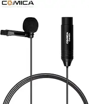 CVM-V02O Omnidirectional Lavalier Lapel Microphone Condenser Mic XLR Plug Supports 48V Phantom Power Compatible with Camcorders Video Recording BBZY