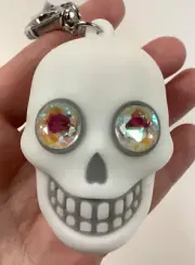 Bath & Body Works Light Up Skull Pocket *Bac Holder Gem Eyes Key Chain FOB