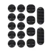 16 Pack Cable Tidy - Black