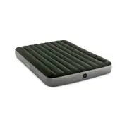 Intex Queen Dura-Beam Comfort Downy Infaltable Camping Airbed With Foot Bip