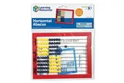 Learning Resources 2-Color Desktop Abacus, Red Frame, Color Coded, Math Concepts