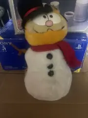 1981 GARFIELD Cat Snowman Dakin Plush 10" Christmas Stuffed Animal Vintage