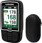 CANMORE HG200 Golf GPS Handheld & Case - Full-Color Display with 41,000+ Essential Golf Course Data and Score Sheet - Water Resistant, Black
