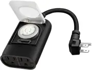 K KASONIC - Outdoor Light Timer Outlet, 24 Hour Mechanical Timer Switch, Heavy D