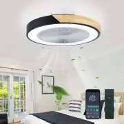 DLLT Ceiling Fan Mount for Bedroom: 20 Inch Bladeless Ceiling Fan with Light ...