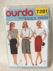 BURDA SEWING PATTERN 7381 Skirt UNCUT sizes 8 10 12 14 16
