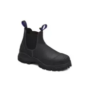 990-100 Steel Toe Slip-On Elastic Side Boots w/ Kick Guard, Black, AU size 10,
