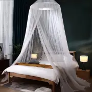 Mosquito Net Canopy Netting Tent Bed Curtains King Full Twin Queen White New