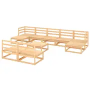 7 Seat Outdoor Garden Set Chairs Table Sofa Wooden Pallet Furniture Style Patio
