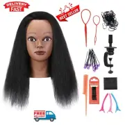 Human Hair 100% Mannequin Head Hairdresser Manikin Training Cosmetology Doll