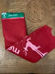 Christmas Tree Skirt Reindeer And Sleigh