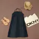 美國 DKNY 個性 單寧 高腰 細肩帶 鬚邊 牛仔 洋裝 吊帶裙 S