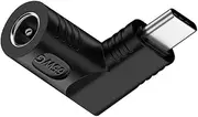 NFHK DC Jack 5.5x2.1mm Input to USB-C Type-C Angled 90 Degree Power Plug Charge Adapter for Laptop Phone
