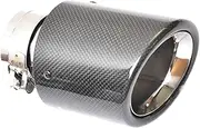Car Silencers Car Universal Modification Stainless Steel Single Glossy Beveled Edge Exhaust Pipe Fiber Carbon Cover Muffler Tip Exhaust Muffler(More size)