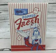 Disney Tasted Snacks Popped Fresh Goofy Small Shirt NIB Popcorn Box Size S