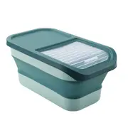Practical Folding Grains Storage Box Foldable Pet Snacks Container with Cover Large Sealing Kitchen Rice Organizer Yellow