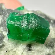 115 Carat Top Green Natural Swat Emerald Crystal on Matrix From Pakistan.