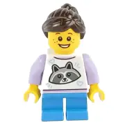 LEGO® Minifigure Child Girl Racoon Shirt Ponytail from Carousel Ride Set twn498