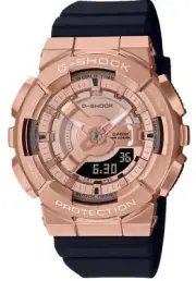 Women's Casio G-Shock GM-S110 Steel Rose Gold Analog Digital Watch GMS110PG-1A