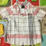 BABY GAP 6-12M 格紋短袖襯衫