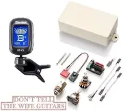 EMG 85 IVORY ACTIVE SOLDERLESS HUMBUCKER PICKUP SHORT SHAFT POTS & WIRES (TUNER)