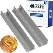 High Chair Adapter, 1 Pair, Compatible with Roba Sit Up and IKEA Trofast, Struts Box Holder Made of Aluminium, Bracket for Lower Strut, Bracket for Flat and Tall Plastic Boxes and Wire Baskets