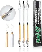 3PCS Tomb45 Precision Barber Pencil, Hairline Beard Trace Guide, Razor Trace with Sharpener