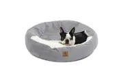 Charlie's Snookie Hooded Corduroy Calming Dog Bed Dove Grey