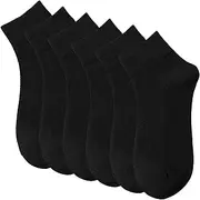 [Dress Cici] Men's Cotton Low Cut Socks, Lightweight Everyday Cotton Socks (6 Pairs)