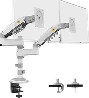 [NB North Bayou] Dual Monitor Desk Mount Stand Full Motion Swivel Computer Monitor Arm Fits 2 Screens up to 27'' with Load Capacity 4.4~19.8lbs for Each Monitor H180-W