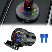 12V Dual 4.8A USB Car Charger 2 Port Adapter LED Voltmeter Socket Fast Charging (for: Isuzu)