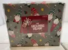 The Christmas Village Santa Printed 3 Piece Sheet Set