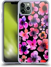 Head Case Designs Officially Licensed Ninola Purple Flowers Watercolour 3 Gel Case [Military Grade Protection] Compatible with Apple iPhone 11 Pro Max