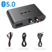 Bluetooth 5.4 Wireless Audio Transmitter Receiver with LED Display and Mic