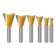 6X Dovetail Router Bit 1/4'' Shank Milling Cutter for Making Boxes Drawers Chest