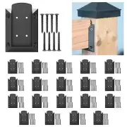 20pcs Deck Railing Connectors with 160pcs Rust-Free Screws for 2x4 1.5“ x3.5 ...