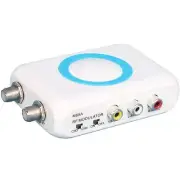 RF Modulator RCA Coax Adapter CVBS VHF Converter w/ANT in/Out & Channel Switc...