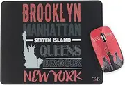'T 'nB Bumwxny Trendy Exclusive Bundle with Wireless Mouse and Mouse Mat New York Design