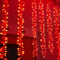 在飛比找ETMall東森購物網優惠-LED電子鞭炮掛飾燈串閃燈塑料開業節日過年裝飾新年春節喜慶布