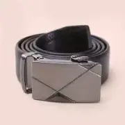 Black Automatic Buckle Belt For Men