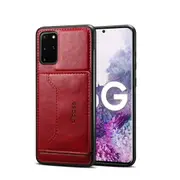 For Samsung Galaxy S20+ Plus Case, PU Leather Wild Horse Cover, Red