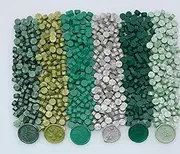600Pcs Wax Seal Beads, Sage Green Sealing Wax Beads for Seal Stamp, Pine Green Seal Beads Set with 6 Colors Perfect for Gift Sealing, Letter Sealing, Envelopes Sealing (Green)