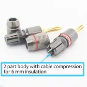 1pair Monster Gold Plated Speaker Cable Wire 4mm Banana Plug Audio Connector