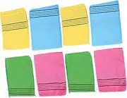 ASAKKURA 8pcs Exfoliating Body Towel: Exfoliating Washcloth Towel for Sauna Shower - Dead Skin Remover Washcloth - Back Scrubber for Smooth Skin